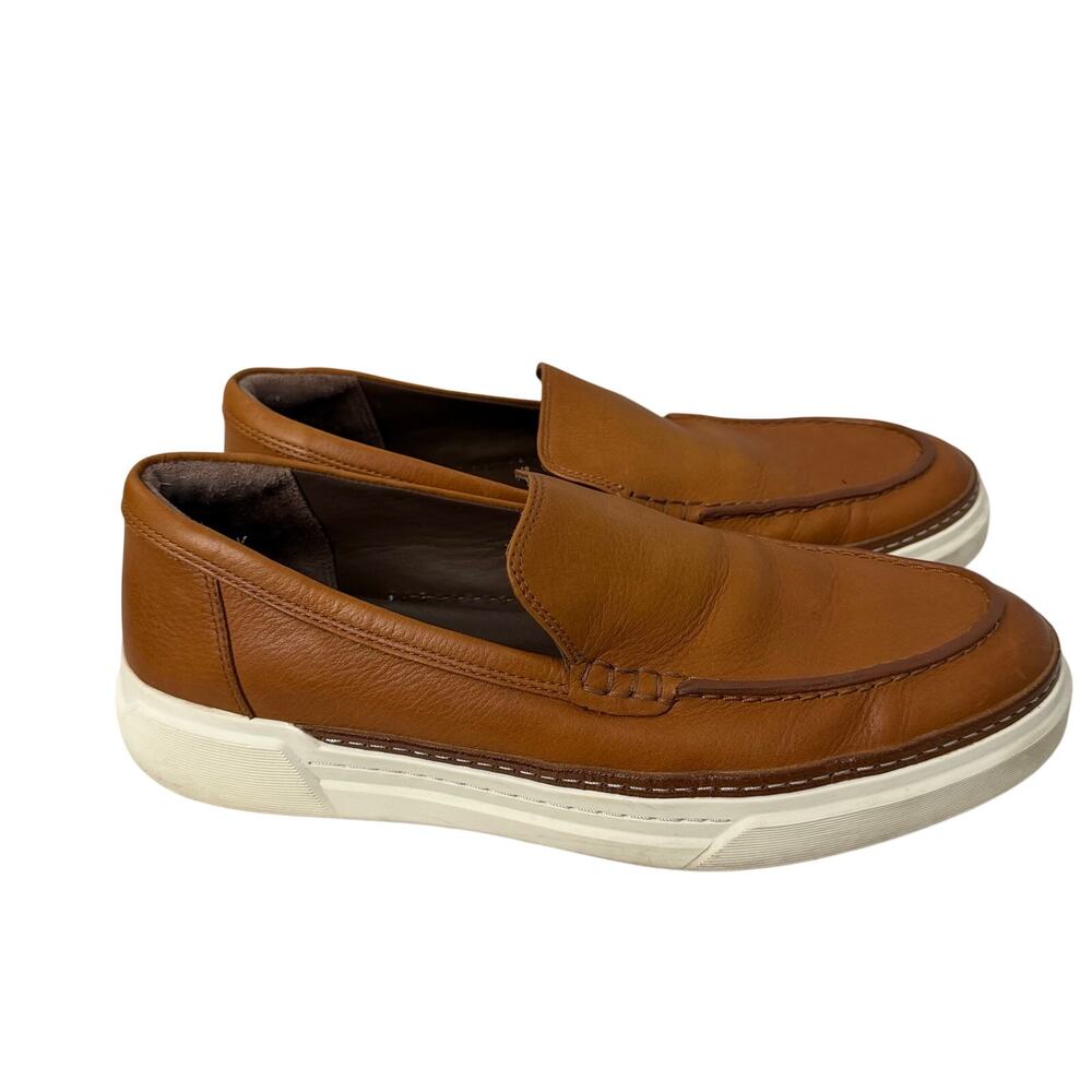 Allen Edmonds Burke Shoes Mens 9.5 D Venetian Slip On Tan Brown Leather Loafers